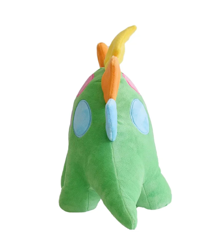 Green plush stuffed dinosaur soft toy