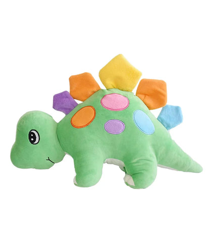 Green plush stuffed dinosaur soft toy